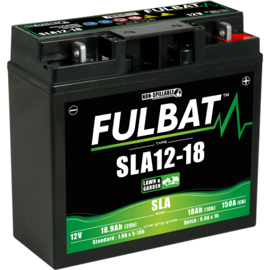 Akumulators zāliena traktoriem Fulbat SLA12-18, 12 V, 18.9 Ah, 150A