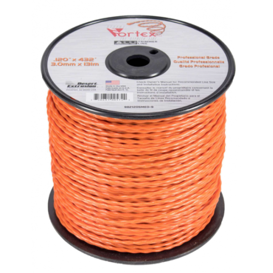 Stiprināta trimmera aukla VORTEX ( 3.0 mm / 131 m )