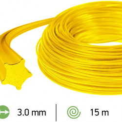 Trimmera aukla 3.0mm /15m dzeltena Starline