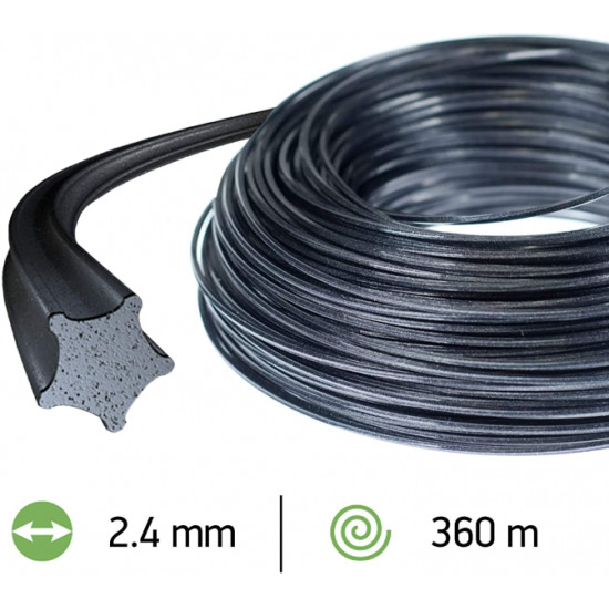 Trimmera aukla 2.4mm /360m Nylium Starline