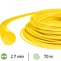 Trimmera aukla 2.7mm /70m dzeltena apaļā