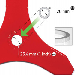 Zāles asmens trīsstūris 255-3 (20mm/25.4mm)