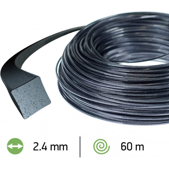 Trimmera aukla 2.4mm /60m Nylium Square