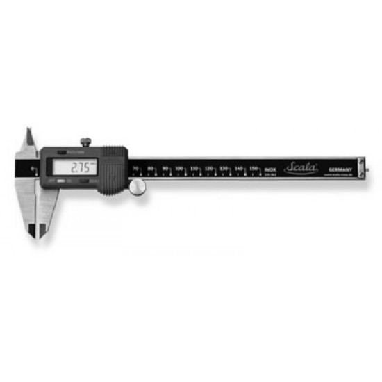 Elektroniskais bīdmērs ar lielo ekrānu, 150/0,01/40 mm, DIN, Scala