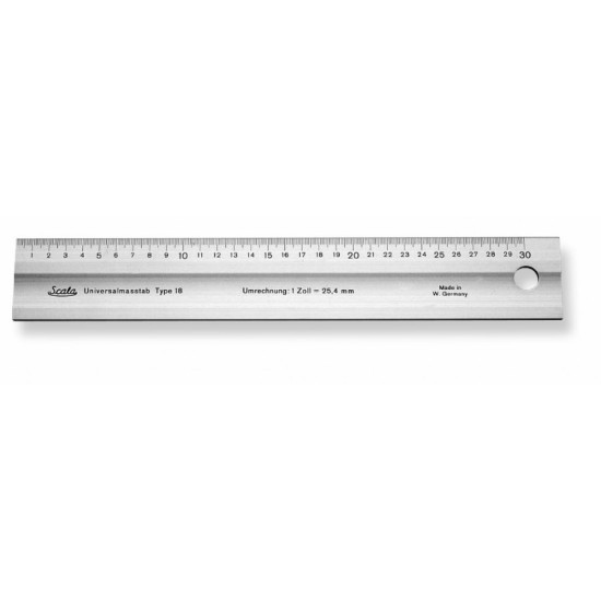 418 tipa alumīnija lineāls, 1000 mm, Scala