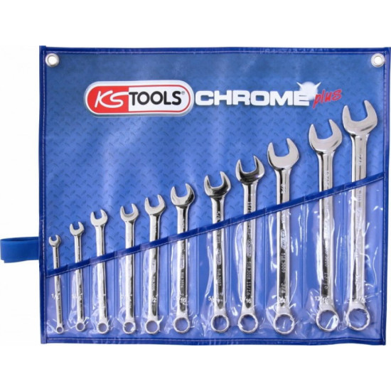 Kombinēto uzgriežņu atslēgu komplekts 1/4"-7/8", 11 gab., KS Tools