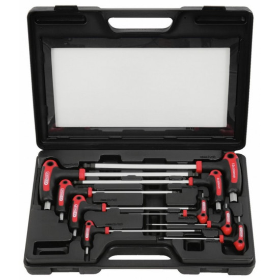 ERGOTORQUE PLUS T-sešstūru komplekts 2-12mm, 9 gab. 9 osa, KS Tools
