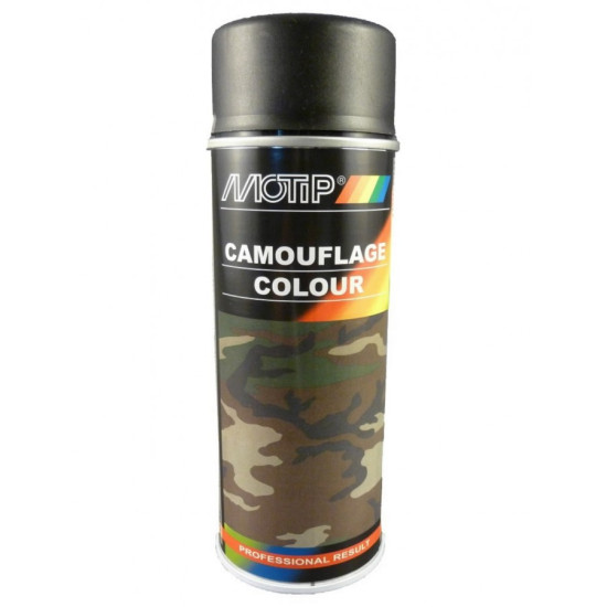 Lakas aerosols Camouflage RAL 9021 Black 400ml, Motip