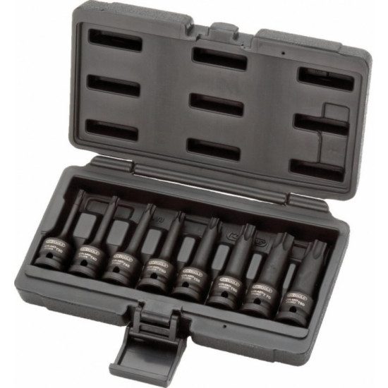 Triecienmuciņu komplekts TORX 1/2´´, T30-T80, 8 gab., KS Tools