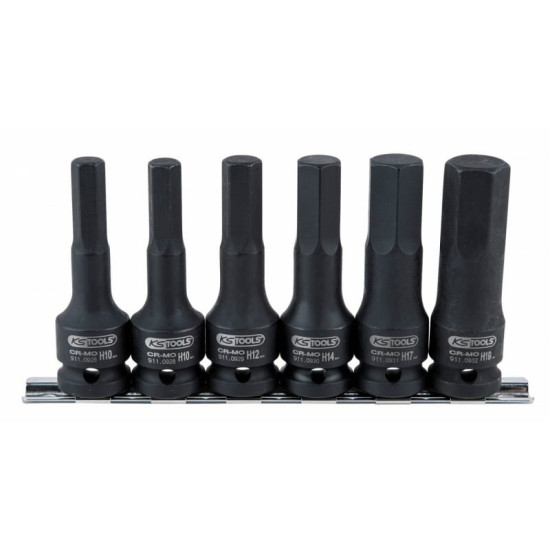 Triecienmuciņu seškanšu komplekts 8-19mm 1/2" 6-gab, KS Tools