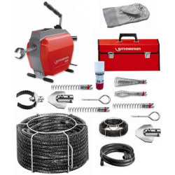 Cauruļu tīrīšanas iekārta R600, komplektā 16mm+22mm spirāle, Rothenberger