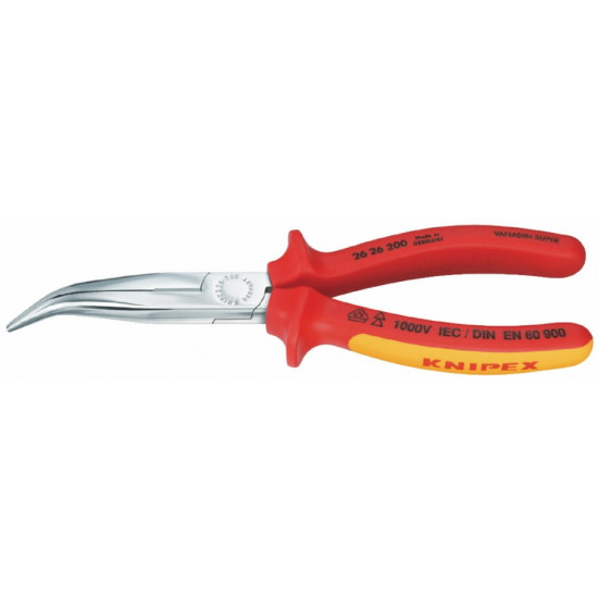 Plakanknaibles ar smailiem noliektiem galiem, pagarinātas 20 200mm, Knipex