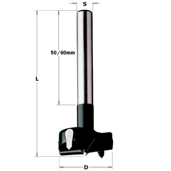 Frēzurbis HM D=20x90 S=10x60 RH, CMT