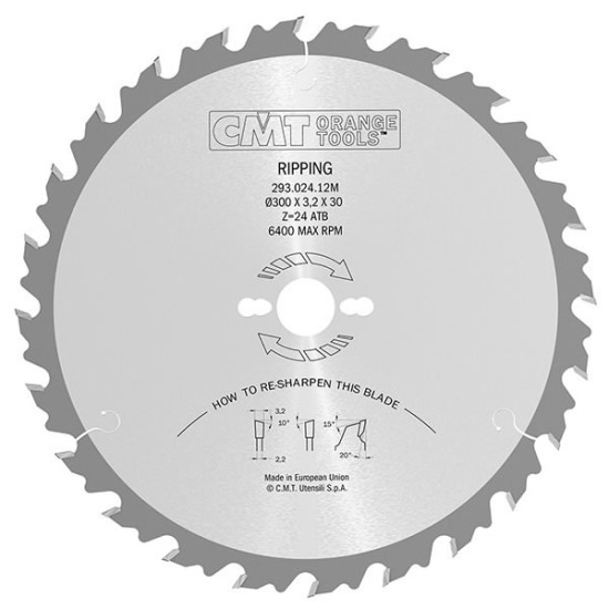 Zāģripa 400x3,5x30 Z36, CMT
