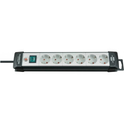 extension socket 6-way black/lightgrey 5m H05VV-F 3G1,5, Brennenstuhl