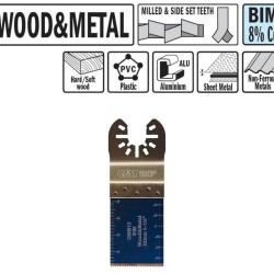 Zāģēšanas asmens kokam un metālam 32 mm Z18TPI BiM Co8, CMT