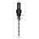 Regulējams pakāpjurbis SP S=9 D=4.2/7.6/10.6 L=87 Z1 RH, CMT