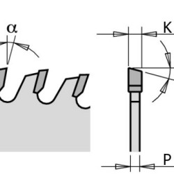 Zāģripa kokam 160x2,2x20mm Z48 a=5° b=15° ATB, CMT