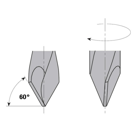 Caururbuma dībeļu urbis HW D= 9,52X35X70 RH, CMT