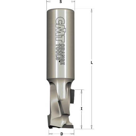 Spirālveida frēzes uzgalis 10x27x72 Z1+1 (3DP+1HM) S=12x40 R, CMT