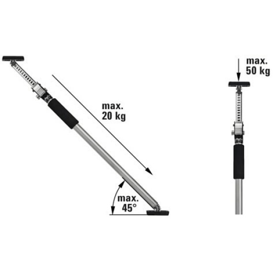 Teleskopisks ģipškartona statnis ST 1600-2900mm 50kg ST 160 ST 1600-2900mm 50kg, Bessey