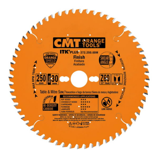 Zāģripa kokam ITK Plus 165x20mm Z36, CMT