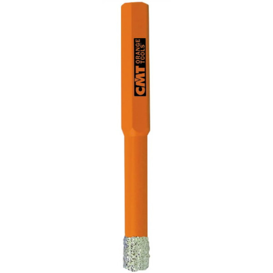 Dimanta kroņurbis granītam, akmenim un flīzēm HEX 6,35 (1/4" 6x30mm, CMT