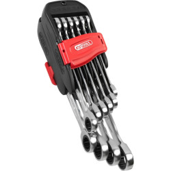 Combination ratcheting spanner set, 10 pcs GEARplus, KS Tools