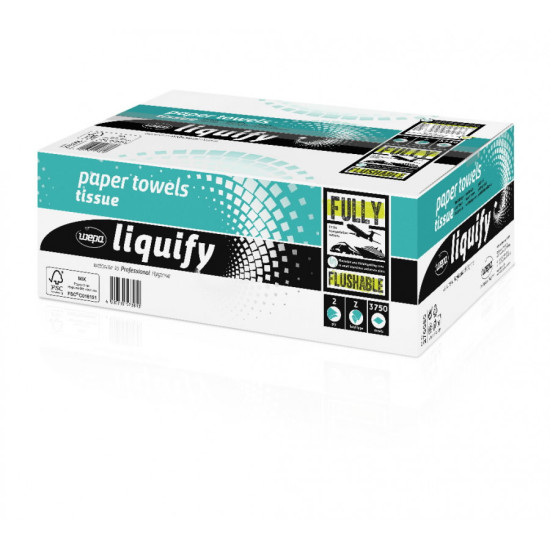 Handtowel Liquify/ 2-ply/20,6x24cm/ 3750 sheets PT3, Satino by WEPA