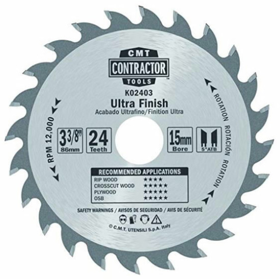 Zāģripa Contractor 85x1,1/15mm Z24, CMT