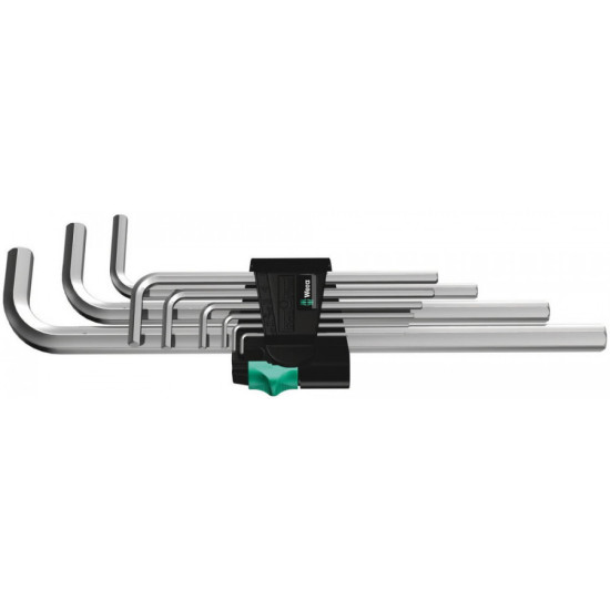 L-seškanšu komplekts 950L/9SM, garās, Wera