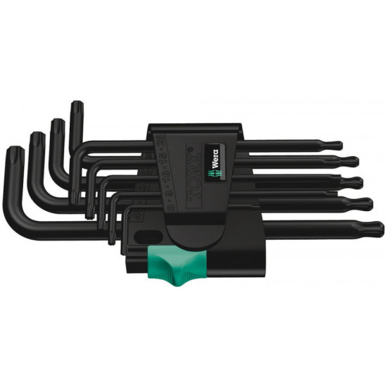 L-seškanšu komplekts Torx TX 967PKL/9, Wera