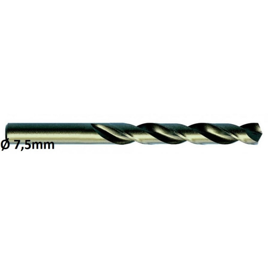 Metāla urbis DIN338 HSSE-Co5 Ø7,5mm 10gab., Exact