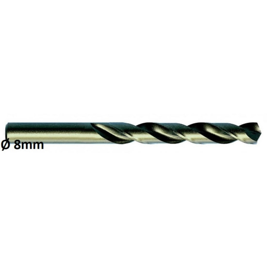 Metāla urbis DIN338 HSSE-Co5 Ø8,0mm 10gab., Exact