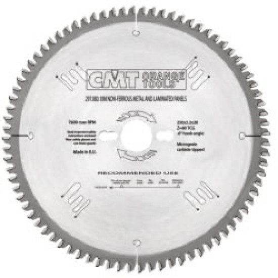 Zāģripa laminātam alumīnijam Industrial Line HW 210x2,8/2,2x 210x2,8/2,2x30mm Z48 a=-6°Neg b=TCG, CMT