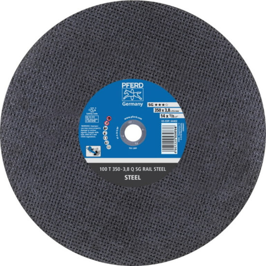 Griezējdisks SG RAIL tērauds 350x3,8/25,4mm, Pferd