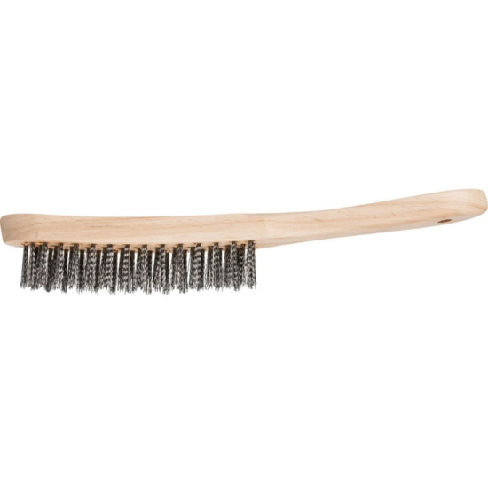 Rokas drāšu birste HBU 30 nerūsējošā tērauda, 3 rindas 290mm 290mm 0,3mm, Pferd
