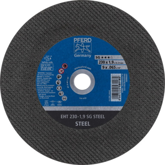 Griezējdisks SG Steel 230x1,9mm, Pferd