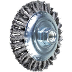 Koniskā drāšu birste KBG CT tērauda 125x15/M14 0,5mm, Pferd