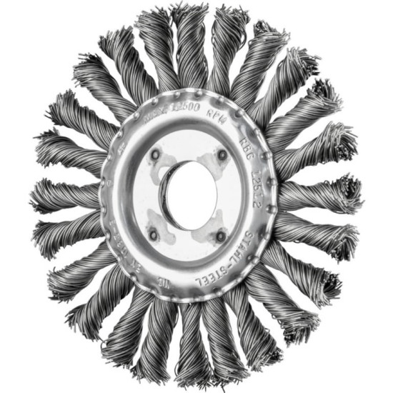 Diskveida drāšu birste RBG CT Tērauda 125x12/22,23mm 0,5mm, Pferd
