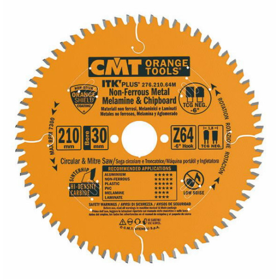 Zāģripa alumīnijam HM 216x2,2/30mm Z64 a-6° ßTCG, CMT