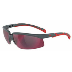 Aizsargbrilles Solus 2000, pelēkas/sarkanas, sarkanas spoguļ AS, 3M