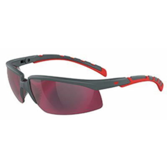 Aizsargbrilles Solus 2000, pelēkas/sarkanas, sarkanas spoguļ AS, 3M