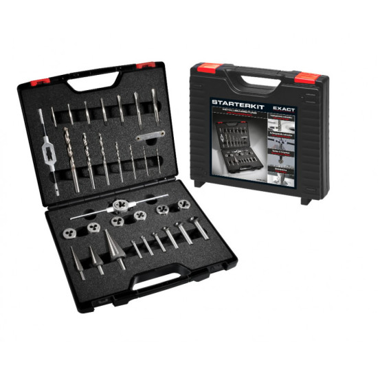 Vītņgriežu komplekts M3-M12 Starterkit Metal 35 gab., Exact