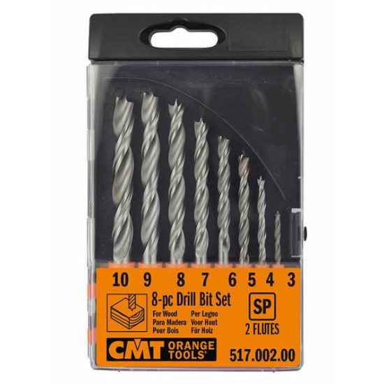 Koka urbju komplekts HSS 8 daļas 3-10mm, CMT
