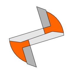 Frēzes asmens S=8 mm, D=10 mm, CMT