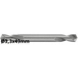 Double end drill HSS-G 10pcs EVENTUS Ø3,3x11x49mm, Exact