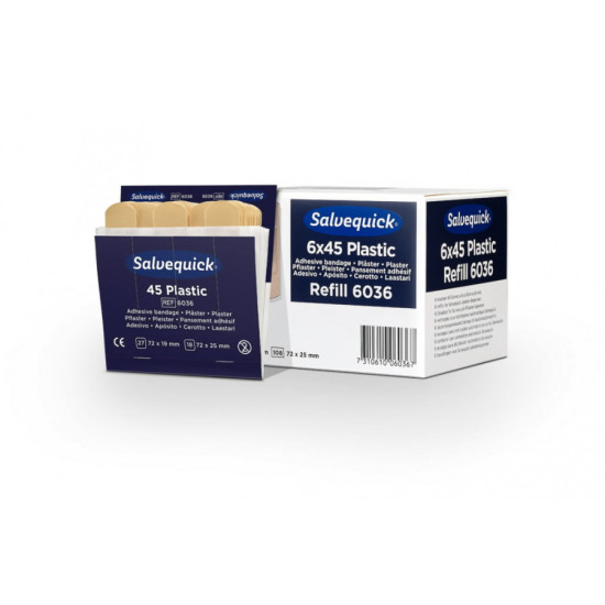 Plastikāta plāksteri, rezerves iepak., 1x45 gab., Cederroth