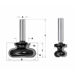 Frēzes asmens S=8mm, D=19,05mm, CMT