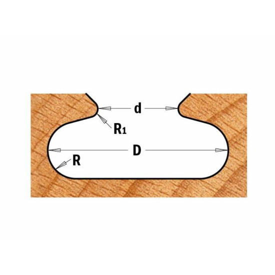 Frēzes asmens S=8mm, D=19,05mm, CMT